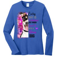 Wo Rescue Dog Dog Valentines Day Mom Dogs Funny Gift Ladies Long Sleeve Shirt