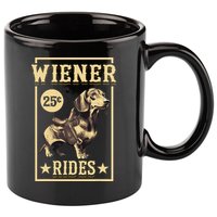 Wiener Rides Dachshund Lover Doxie Weiner Weenie Dog Owner 11oz C Handle Ceramic Mug