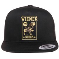 Wiener Rides Dachshund Lover Doxie Weiner Weenie Dog Owner Flatbill Hat