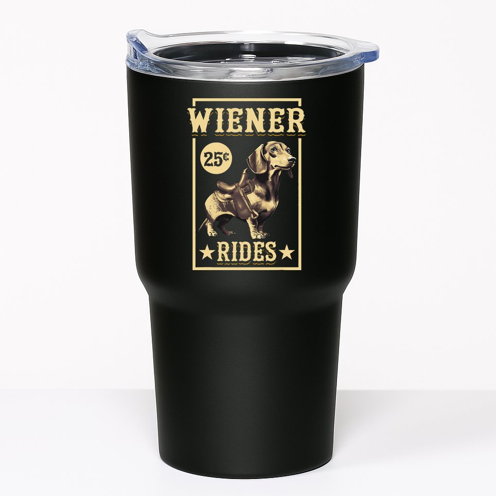 Wiener Rides Dachshund Lover Doxie Weiner Weenie Dog Owner Tumbler