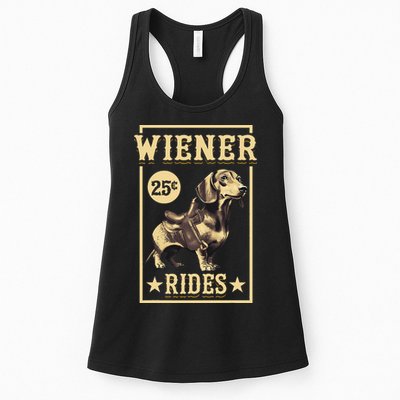 Wiener Rides Dachshund Lover Doxie Weiner Weenie Dog Owner Womens Tank Top