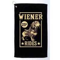 Wiener Rides Dachshund Lover Doxie Weiner Weenie Dog Owner Golf Towel