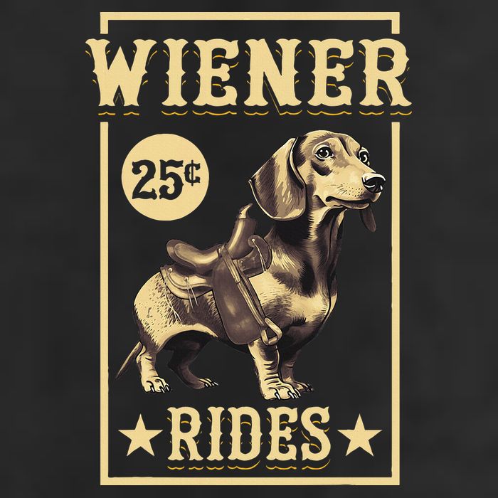 Wiener Rides Dachshund Lover Doxie Weiner Weenie Dog Owner Golf Towel