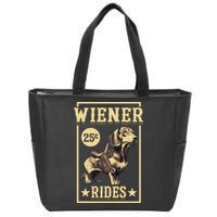 Wiener Rides Dachshund Lover Doxie Weiner Weenie Dog Owner Zip Tote Bag