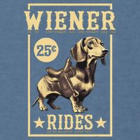 Wiener Rides Dachshund Lover Doxie Weiner Weenie Dog Owner Garment-Dyed Sweatshirt