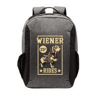 Wiener Rides Dachshund Lover Doxie Weiner Weenie Dog Owner Vector Backpack