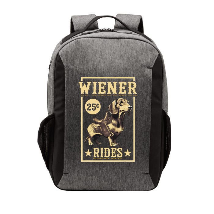 Wiener Rides Dachshund Lover Doxie Weiner Weenie Dog Owner Vector Backpack