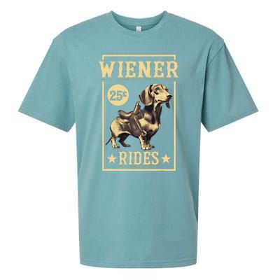 Wiener Rides Dachshund Lover Doxie Weiner Weenie Dog Owner Sueded Cloud Jersey T-Shirt