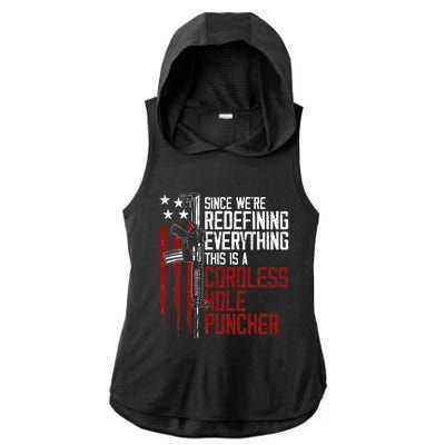 Were Redefining Everything This Is A Cordless Hole Puncher Ladies PosiCharge Tri-Blend Wicking Draft Hoodie Tank