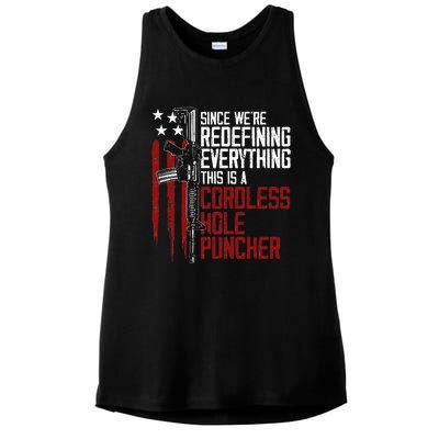 Were Redefining Everything This Is A Cordless Hole Puncher Ladies PosiCharge Tri-Blend Wicking Tank