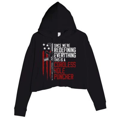 Were Redefining Everything This Is A Cordless Hole Puncher Crop Fleece Hoodie