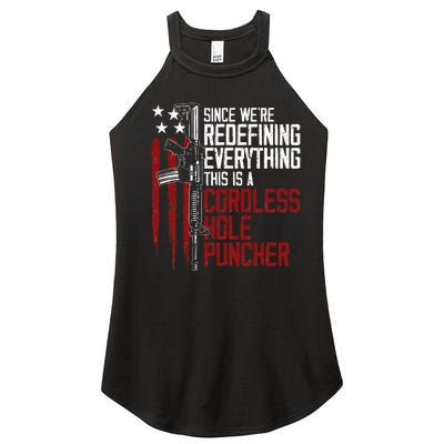 Were Redefining Everything This Is A Cordless Hole Puncher Women's Perfect Tri Rocker Tank