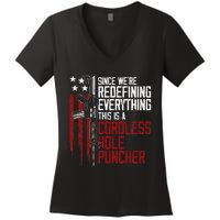 Were Redefining Everything This Is A Cordless Hole Puncher Women's V-Neck T-Shirt