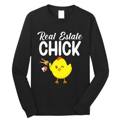 Womens Real Estate Chick Funny Realtor Long Sleeve Shirt