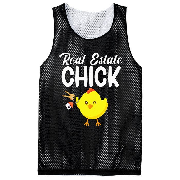 Womens Real Estate Chick Funny Realtor Mesh Reversible Basketball Jersey Tank