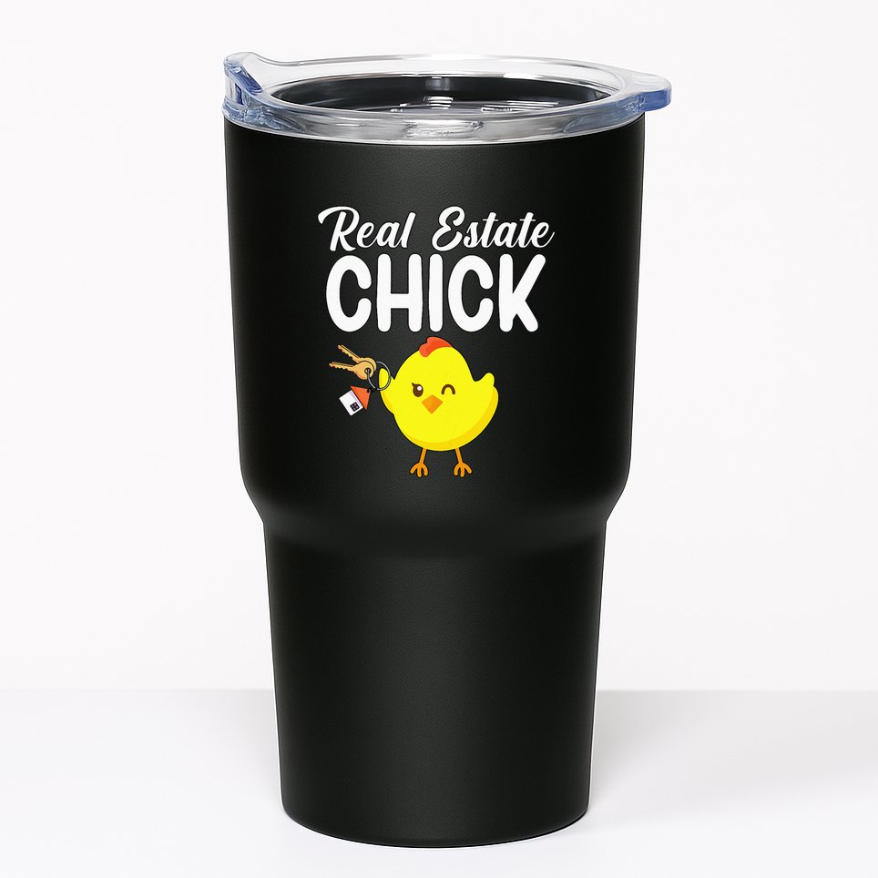 Womens Real Estate Chick Funny Realtor Tumbler