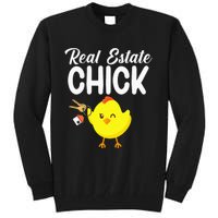 Womens Real Estate Chick Funny Realtor Tall Sweatshirt