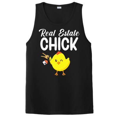 Womens Real Estate Chick Funny Realtor PosiCharge Competitor Tank