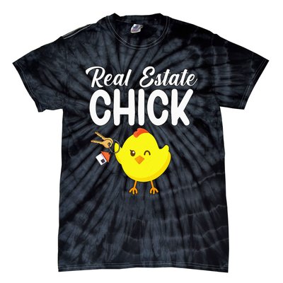 Womens Real Estate Chick Funny Realtor Tie-Dye T-Shirt