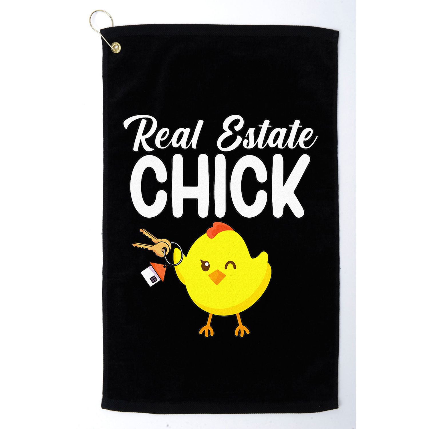 Womens Real Estate Chick Funny Realtor Golf Towel