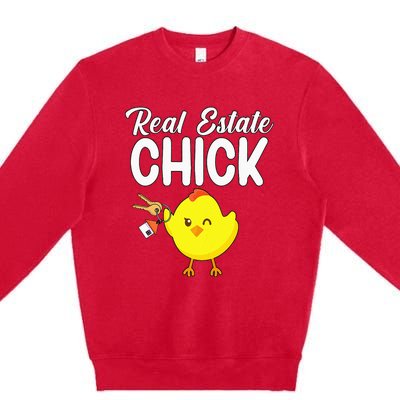 Womens Real Estate Chick Funny Realtor Premium Crewneck Sweatshirt