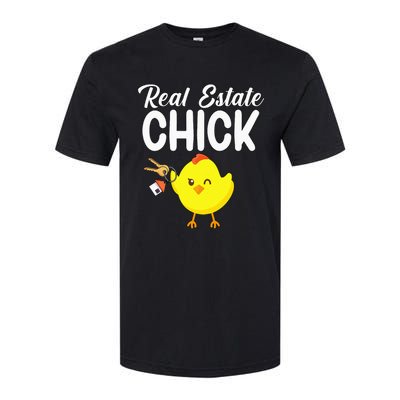 Womens Real Estate Chick Funny Realtor Softstyle CVC T-Shirt