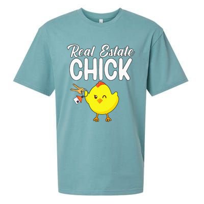 Womens Real Estate Chick Funny Realtor Sueded Cloud Jersey T-Shirt