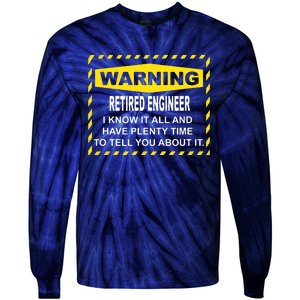 WARNING Retired Engineer Tie-Dye Long Sleeve Shirt