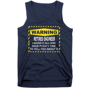 WARNING Retired Engineer Tank Top