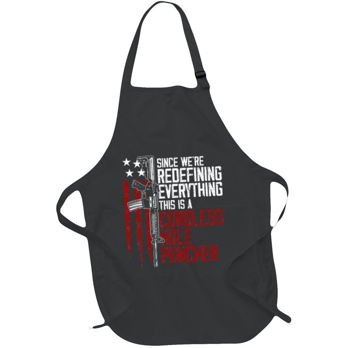 WeRe Redefining Everything This Is A Cordless Hole Puncher Full-Length Apron With Pockets