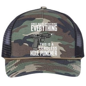 Were Redefining Everything This Is A Cordless Hole Puncher Retro Rope Trucker Hat Cap