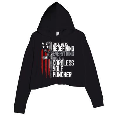 We're Redefining Everything This Is A Cordless Hole Puncher Crop Fleece Hoodie