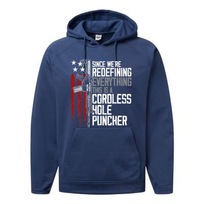 We're Redefining Everything This Is A Cordless Hole Puncher Performance Fleece Hoodie