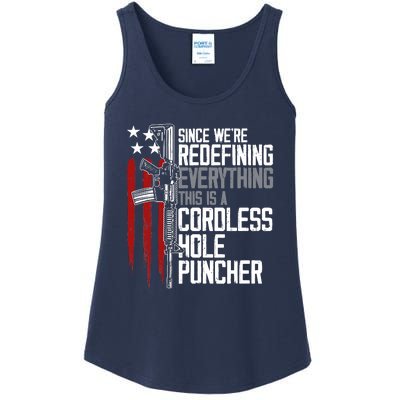 We're Redefining Everything This Is A Cordless Hole Puncher Ladies Essential Tank