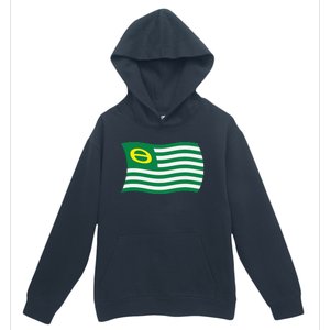 Wavy Retro Ecology Movement Flag Earth Day Climate Change Urban Pullover Hoodie