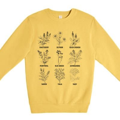 Women Right Equality Health Herbs Herbalist Plant Lover Premium Crewneck Sweatshirt