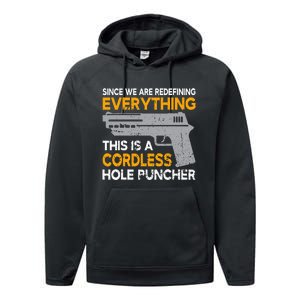 We're Redefining Everything This Is A Cordless Hole Puncher Performance Fleece Hoodie