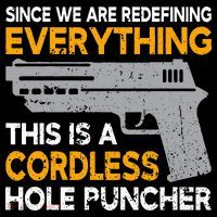 We're Redefining Everything This Is A Cordless Hole Puncher Full-Length Apron With Pockets