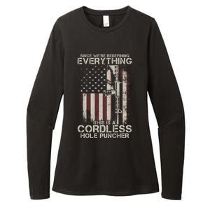 We're Redefining Everything This Is A Cordless Hole Puncher Gift Womens CVC Long Sleeve Shirt