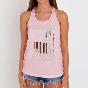 We're Redefining Everything This Is A Cordless Hole Puncher Gift Women's Knotted Racerback Tank