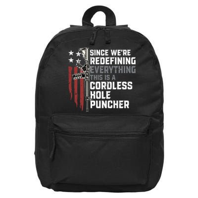 We're Redefining Everything This Is A Cordless Hole Puncher Ar 15 Rifle 16 in Basic Backpack