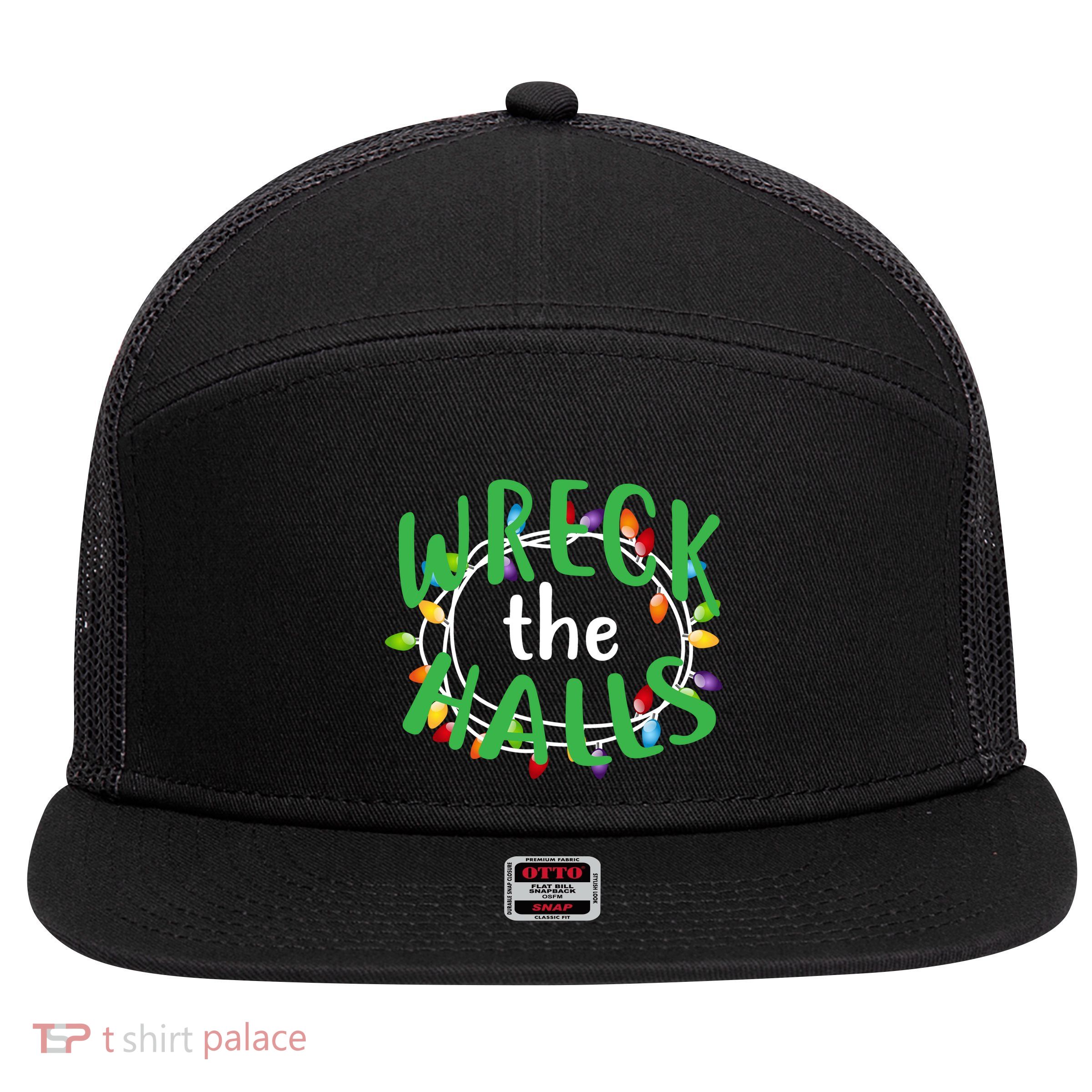 Wreck The Halls 7 Panel Mesh Trucker Snapback Hat