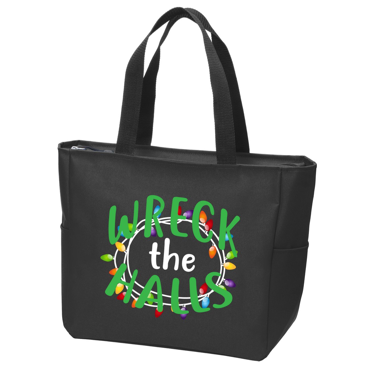 Wreck The Halls Zip Tote Bag