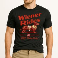 Wiener Rides Free Today Only Funny Wiener Cooling Performance Crew T-Shirt