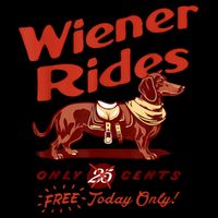 Wiener Rides Free Today Only Funny Wiener Cooling Performance Crew T-Shirt