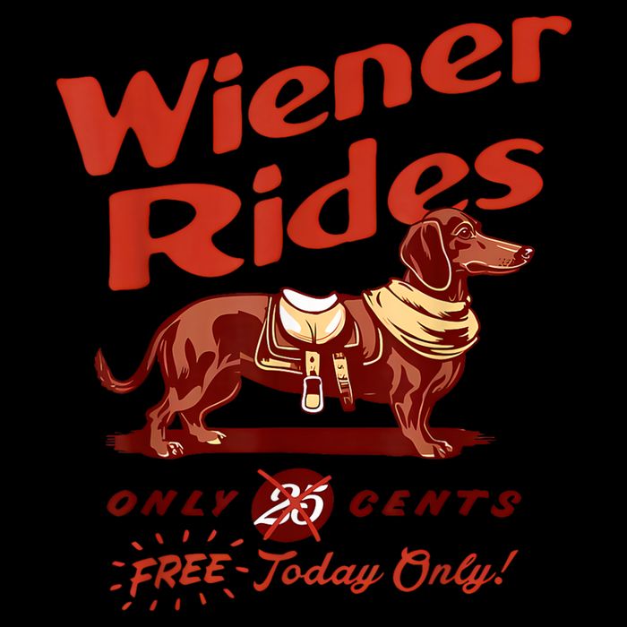 Wiener Rides Free Today Only Funny Wiener Cooling Performance Crew T-Shirt