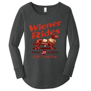 Wiener Rides Free Today Only Funny Wiener Women's Perfect Tri Tunic Long Sleeve Shirt