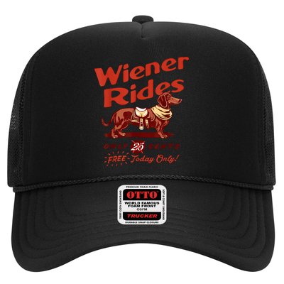 Wiener Rides Free Today Only Funny Wiener Trucker Hat