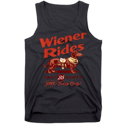 Wiener Rides Free Today Only Funny Wiener Tank Top