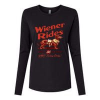 Wiener Rides Free Today Only Funny Wiener Womens Cotton Relaxed Long Sleeve T-Shirt